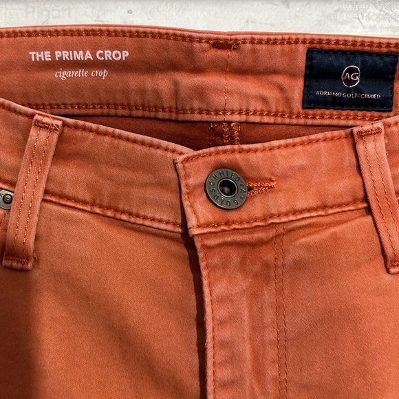 Ag Adriano Goldschmied salmon skinny jeans. Prima cigarette crop. - Picture 3 of 10